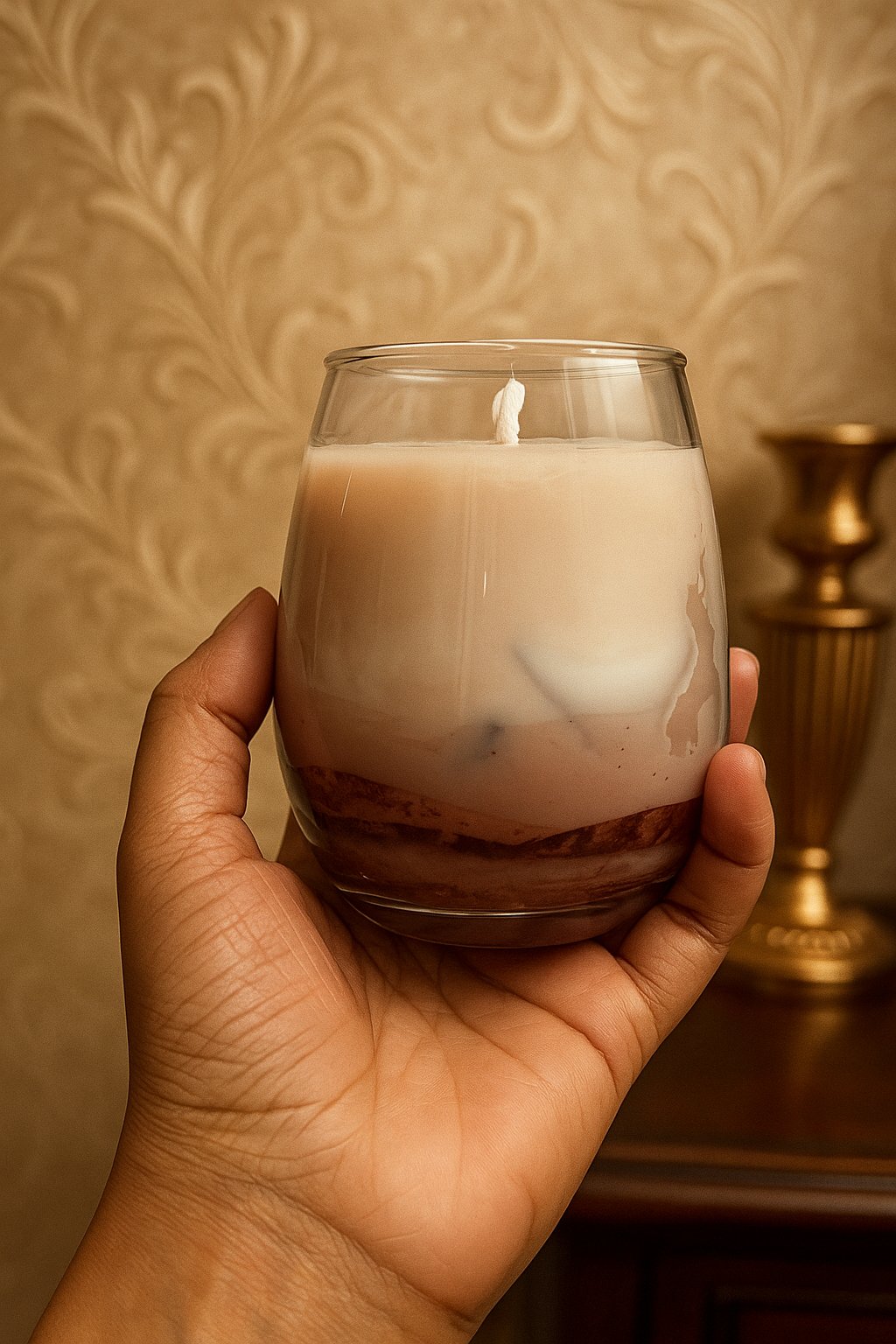 Cold Coffee Scented Candle – Hand-Poured in Glass