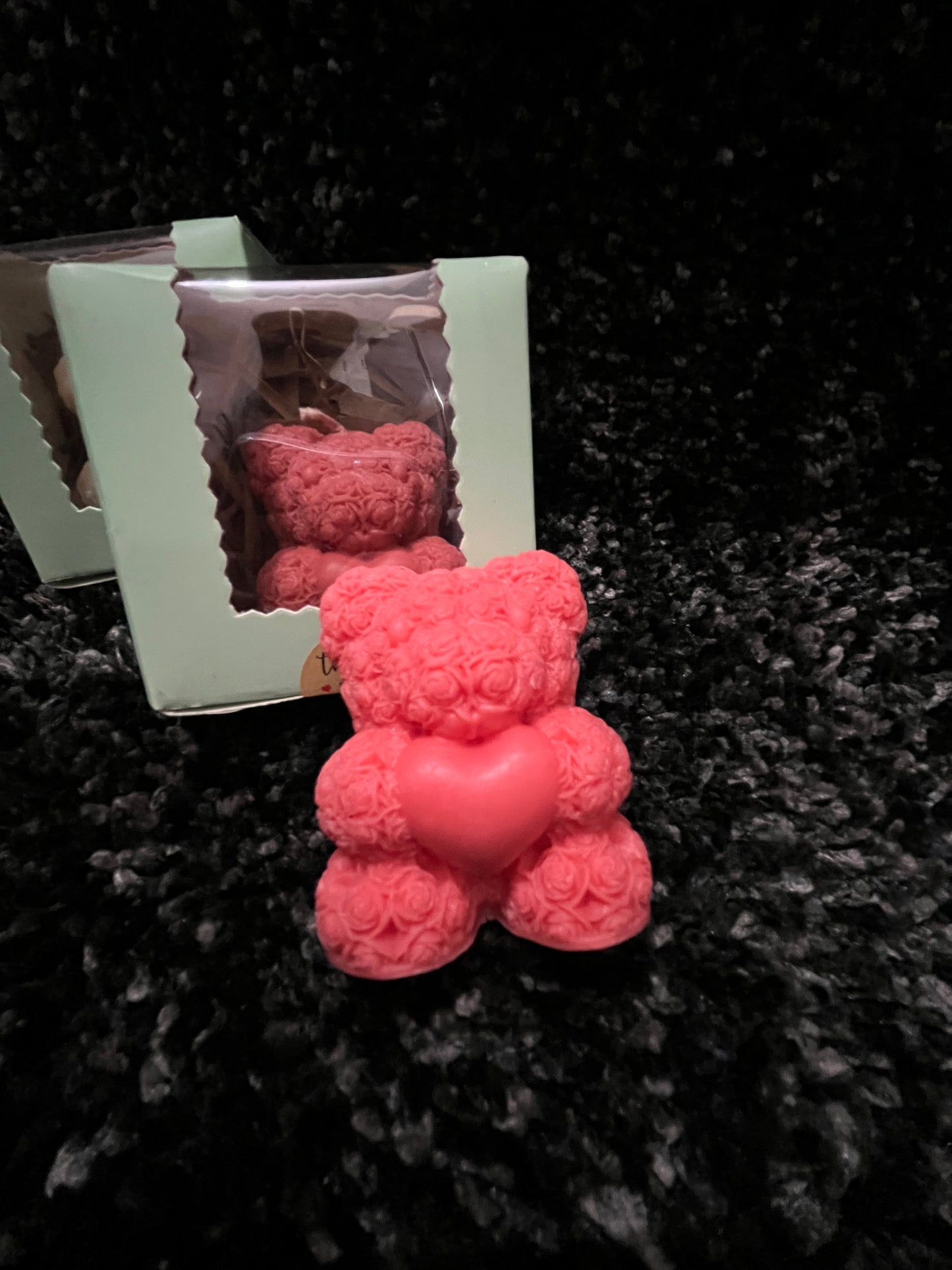 Teddy Bear Candle – With Heart