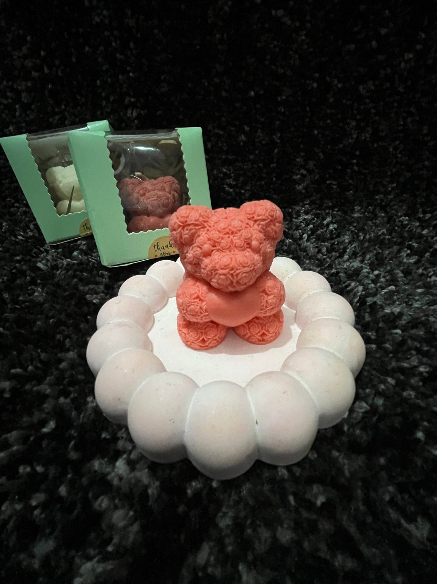 Teddy Bear Candle – With Heart