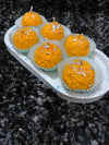 Ladoo Delight Candles Set of 6 – Festive Motichoor-Inspired Tealights