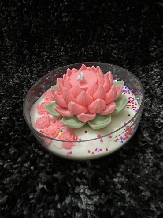 Decorative item with pink floral design