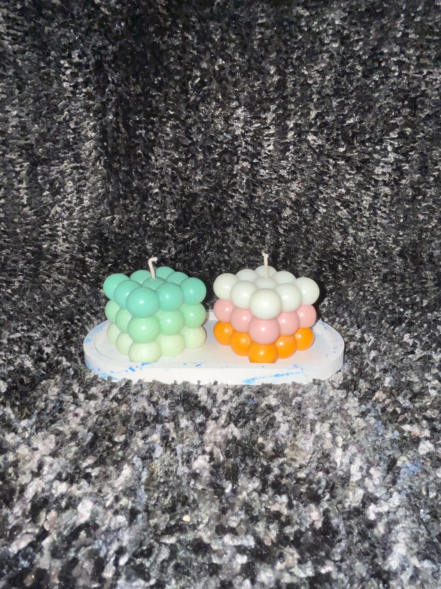 Ombre Bubble Cube Candle – Pink Gradient Edition