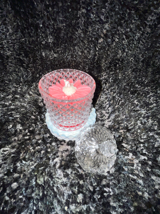 Bloom & Glow – Floral Soy Candle with Decorative Wax Flowers