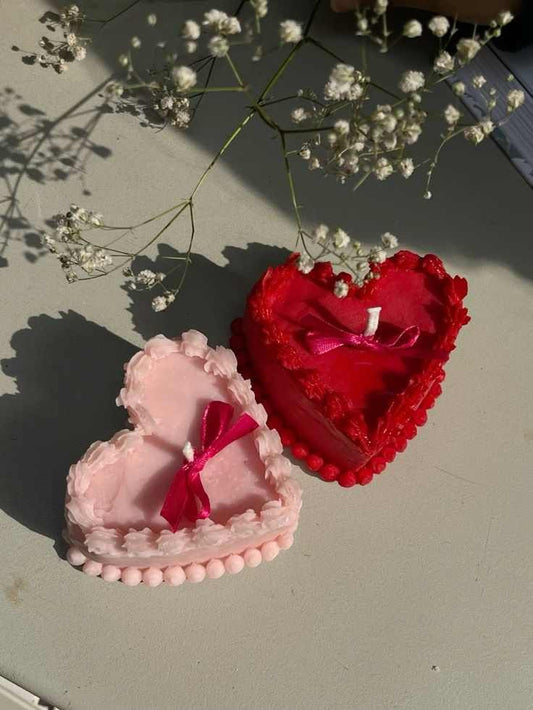 Romantic Heart-Shaped Decorative Candles