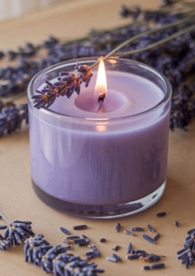Soothing Lavender Aromatherapy Candle (Glass Jar)