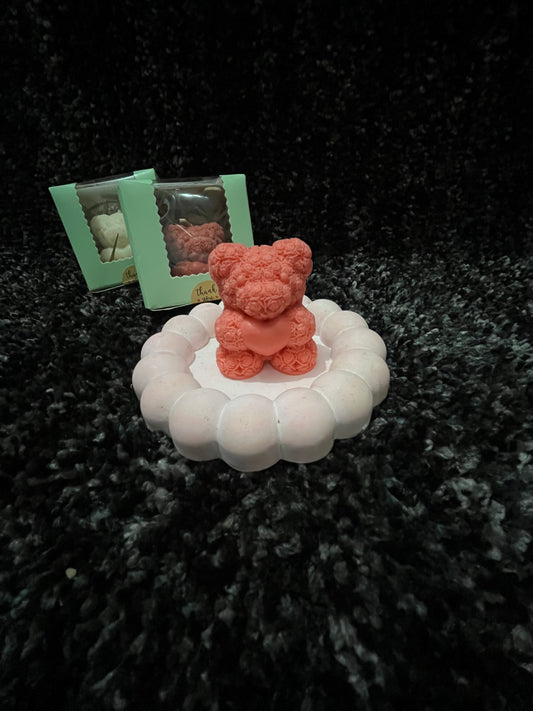 Teddy Bear Candle – With Heart