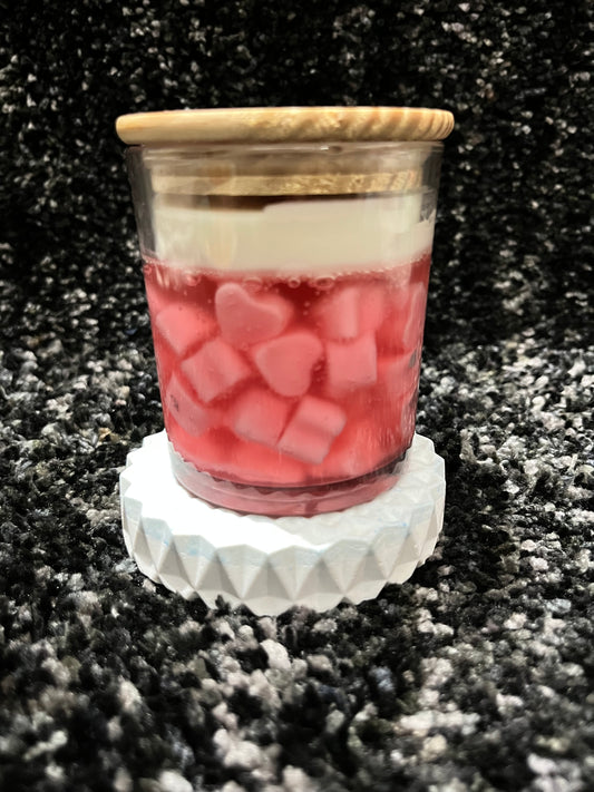 heart jar candle