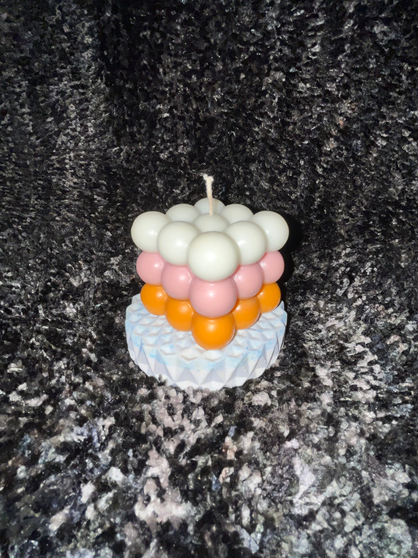 Ombre Bubble Cube Candle – Pink Gradient Edition