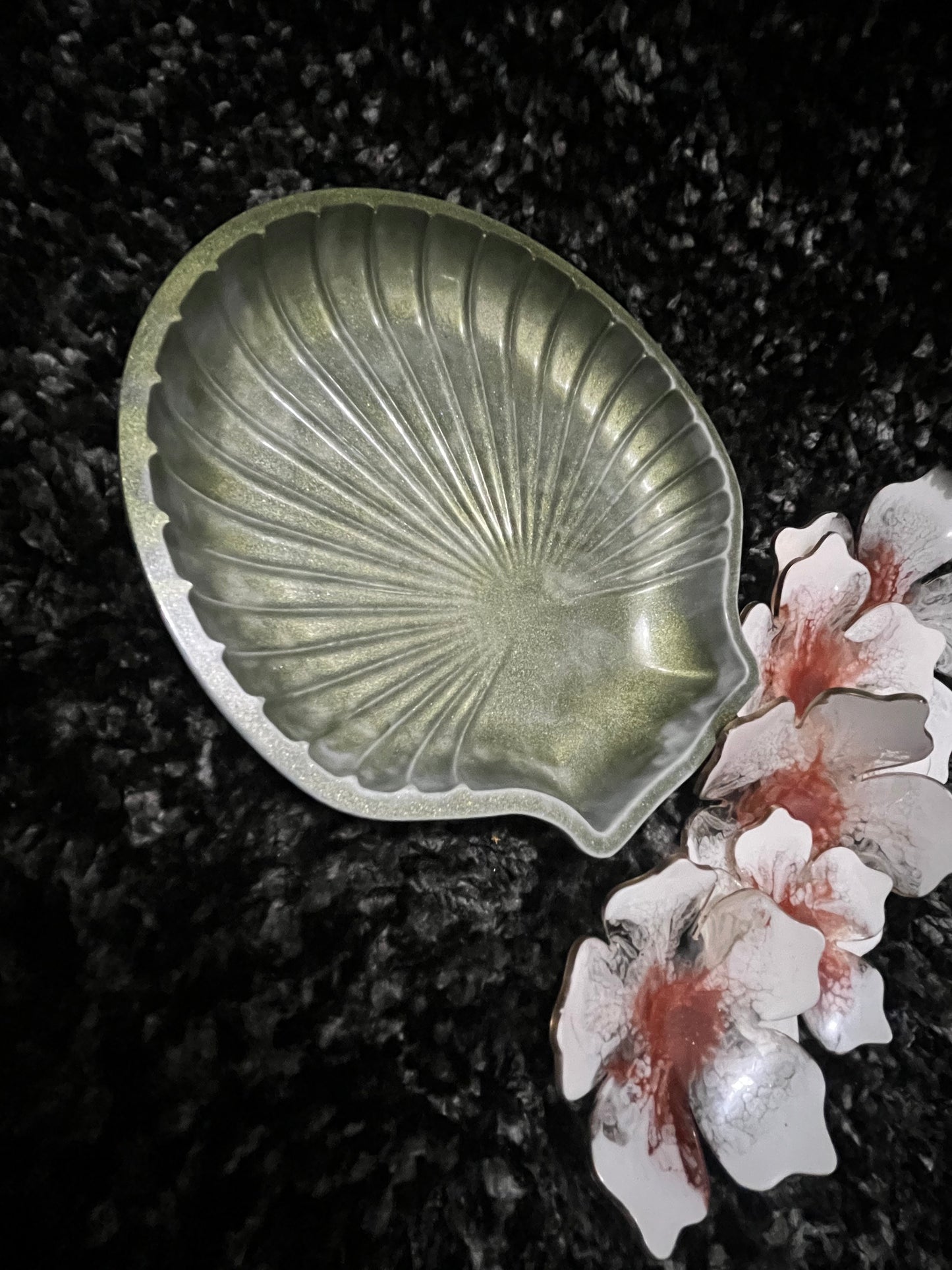 Handmade Resin Seashell Tray