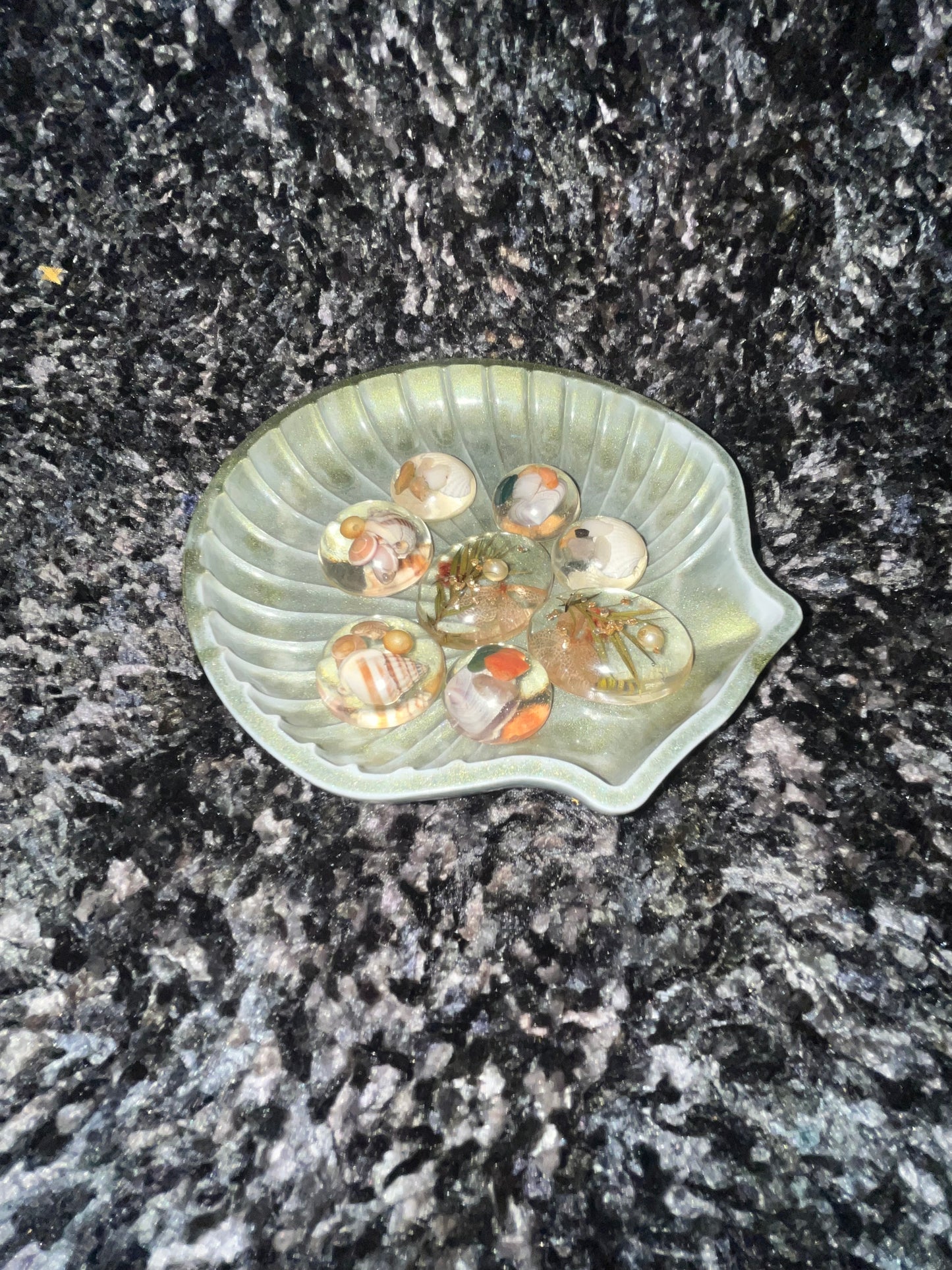 Handmade Resin Seashell Tray