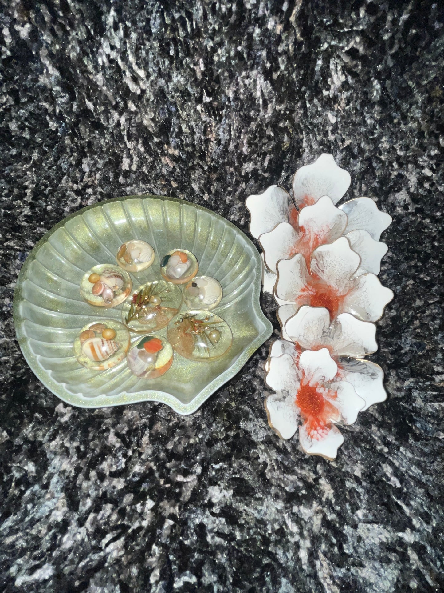 Handmade Resin Seashell Tray