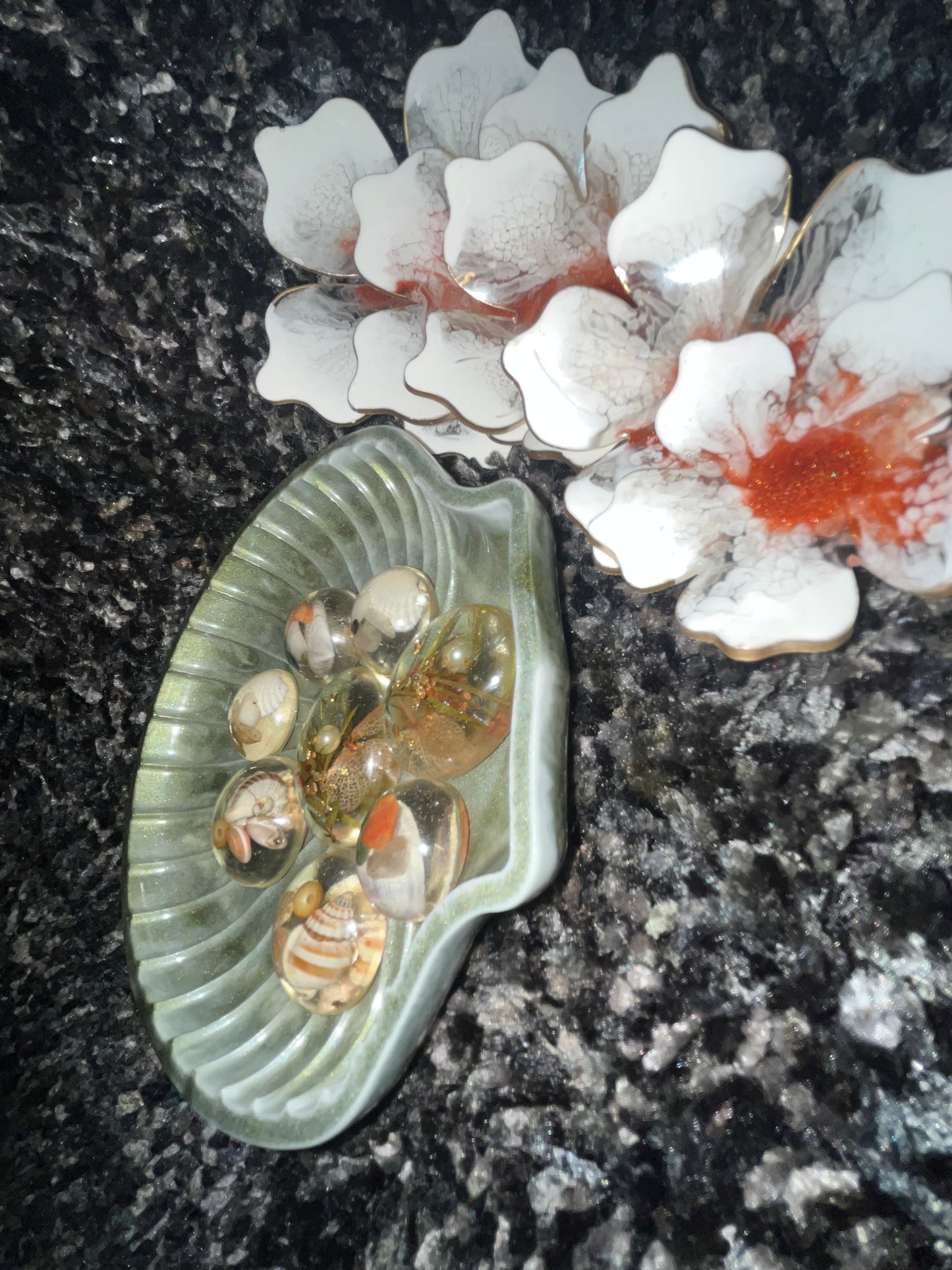 Handmade Resin Seashell Tray